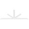 Ekena Millwork Saratoga Architectural Grade PVC Gable Bracket, 108"W x 36"H x 4"D x 4"F, 8/12 Pitch GBP108X36X0404SAR00 - alternate 4